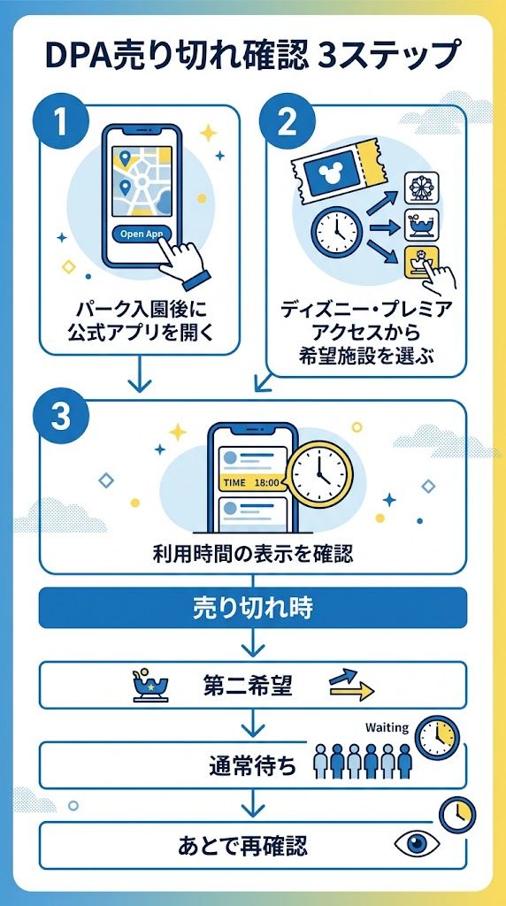 DPA売り切れ確認 3ステップ