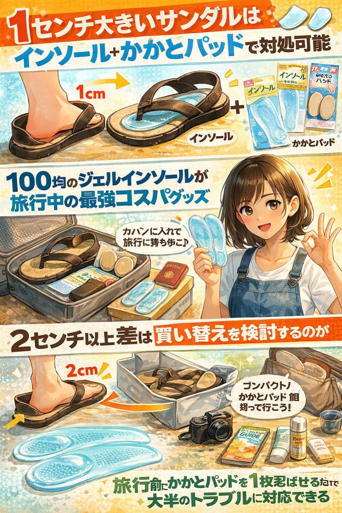 サンダル調整と旅行準備ガイド
