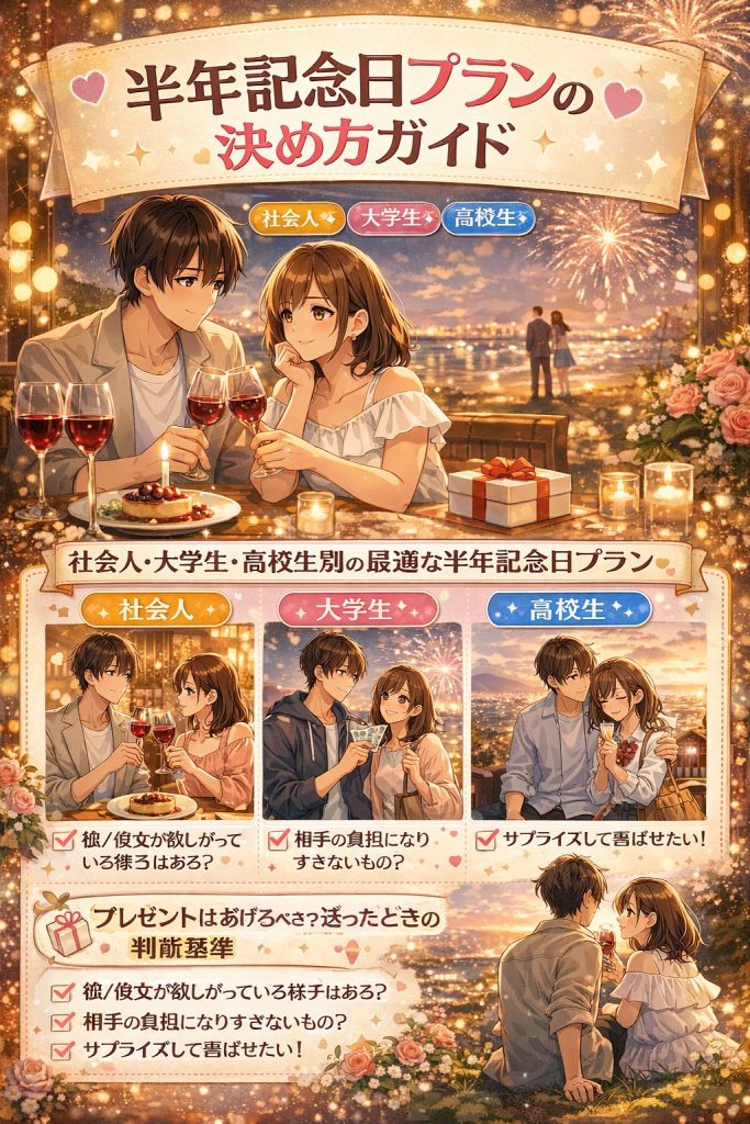 半年記念日プランガイド