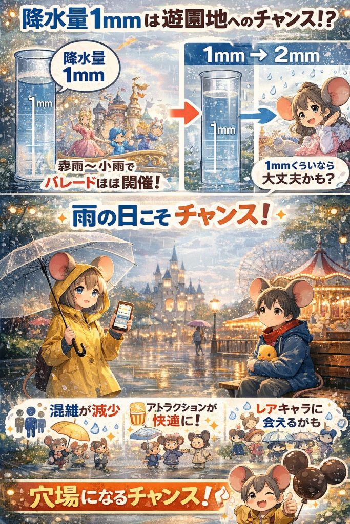 雨の日の遊園地の魅力