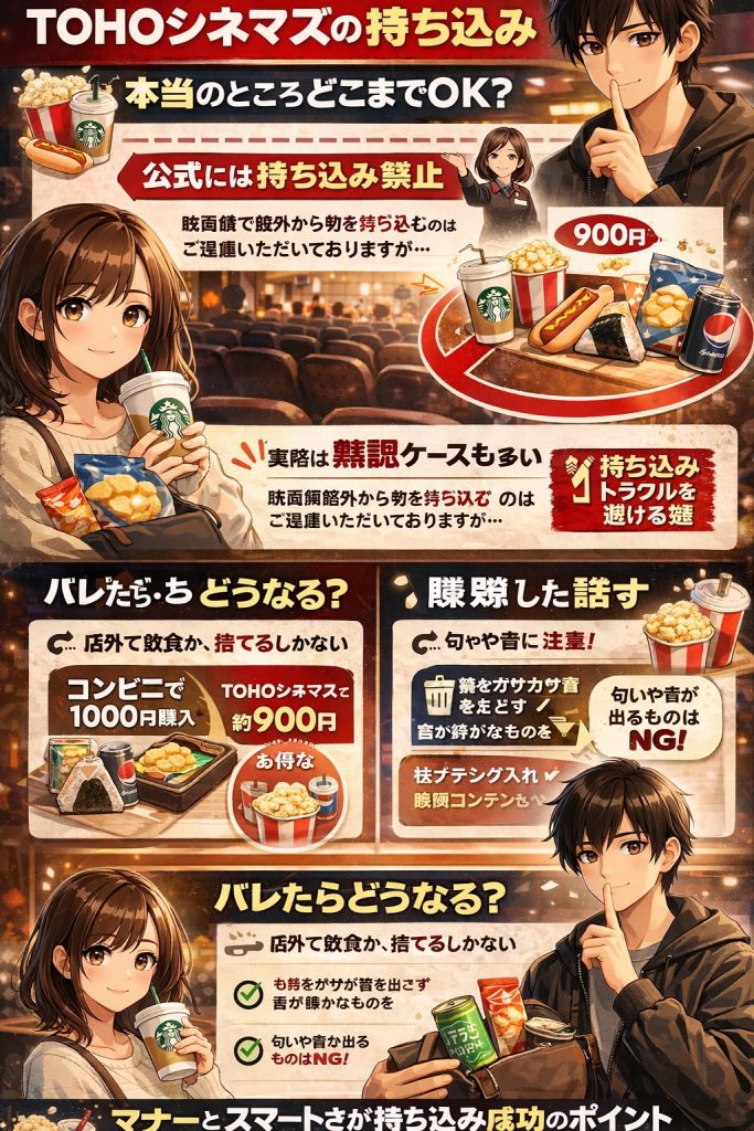 TOHO Cinemasの持ち込みガイド