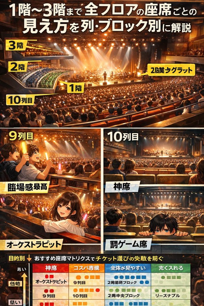 ラインキューブ渋谷座席ガイド
