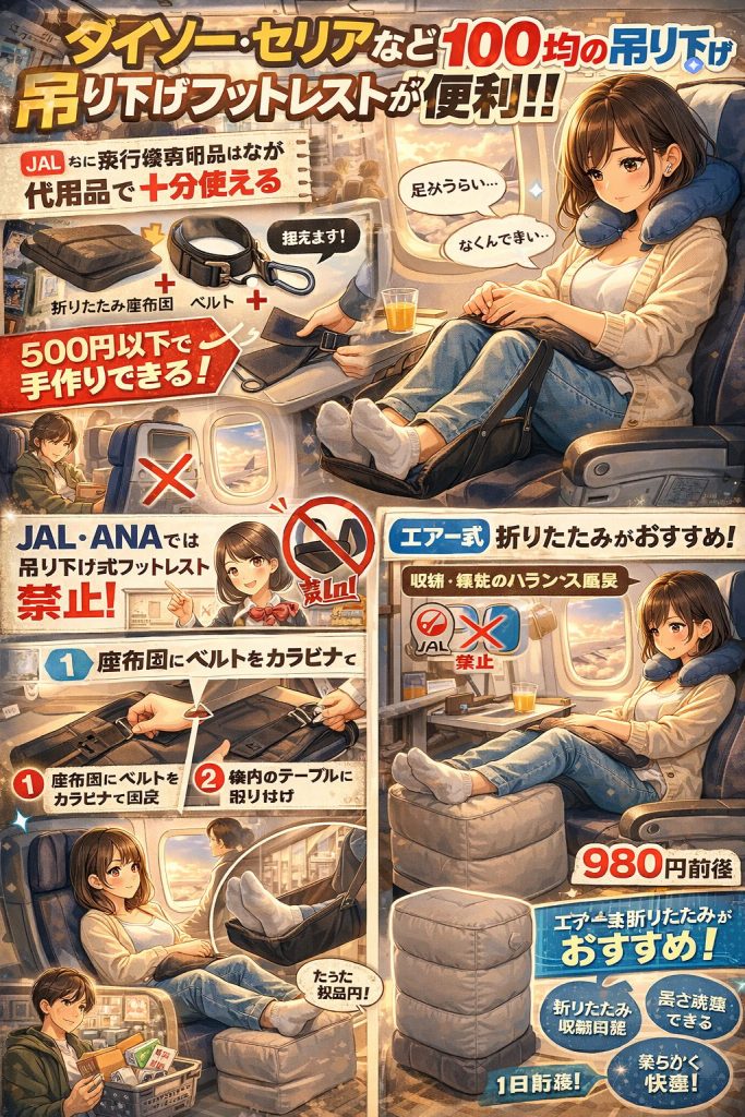 100均で作るフットレストガイド