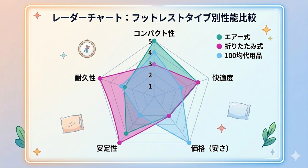 フットレストタイプ別性能比較