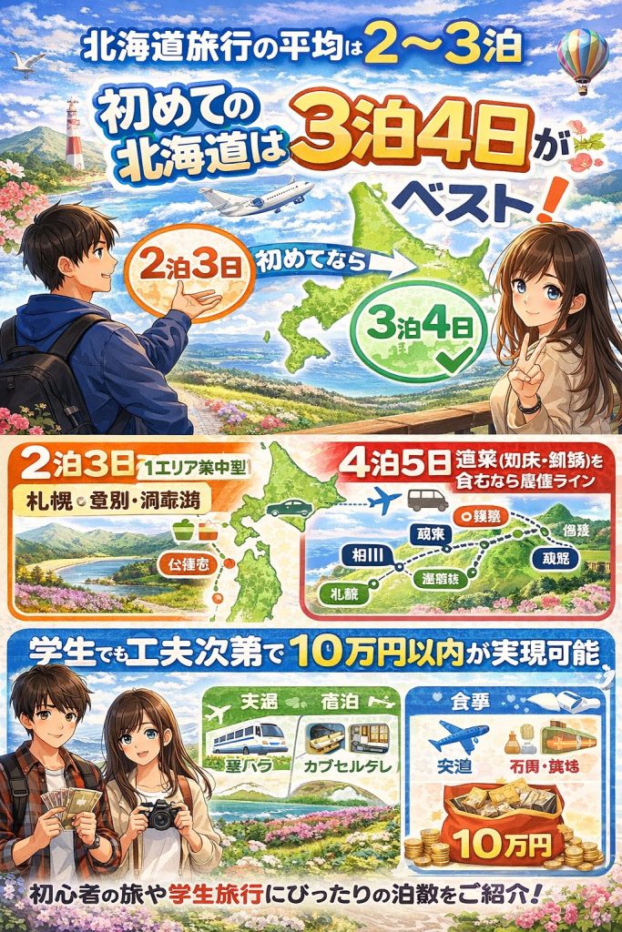北海道旅行の理想的な泊数