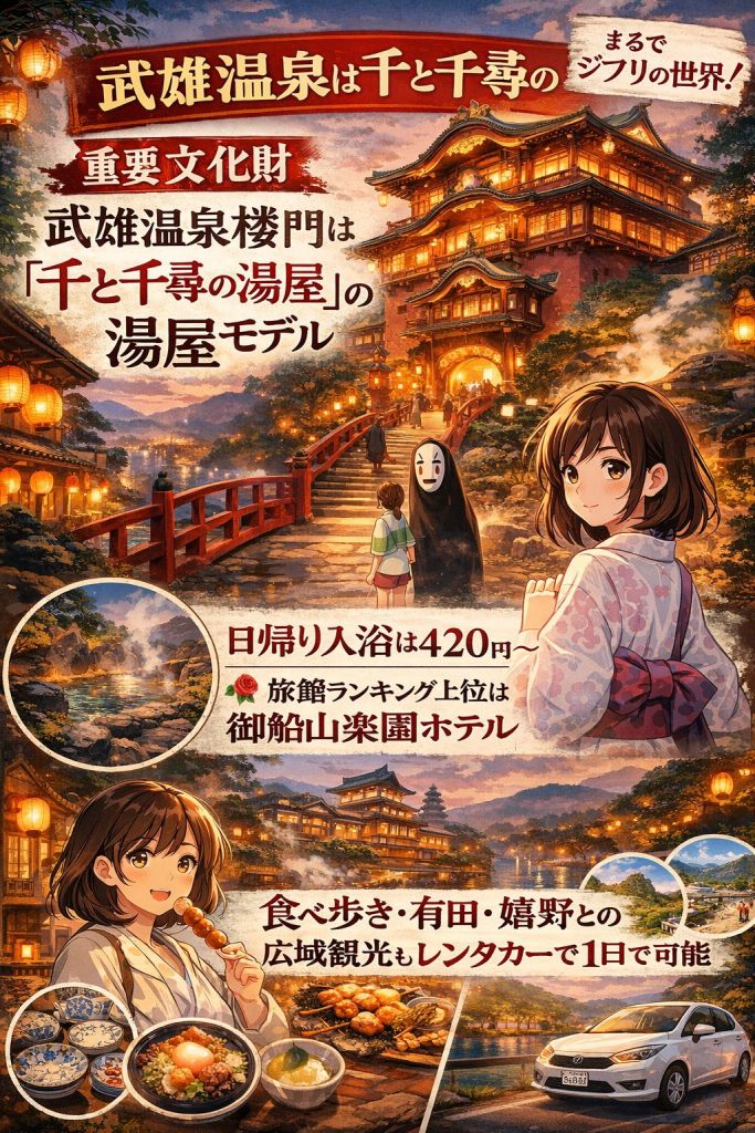 武雄温泉とジブリの魅力