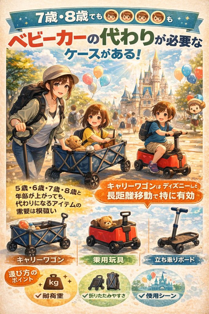 テーマパークで使える代替アイテム