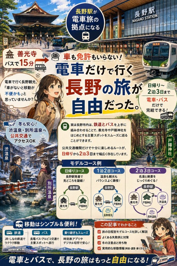 長野の旅、電車とバスで自由に