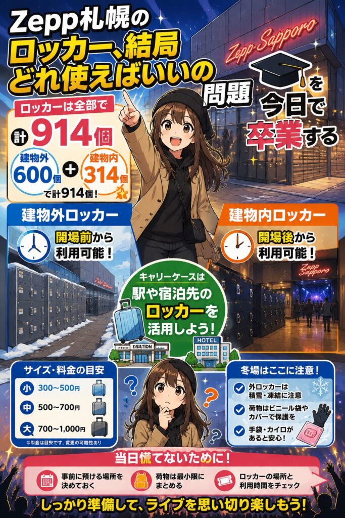 Zepp札幌ロッカーガイド