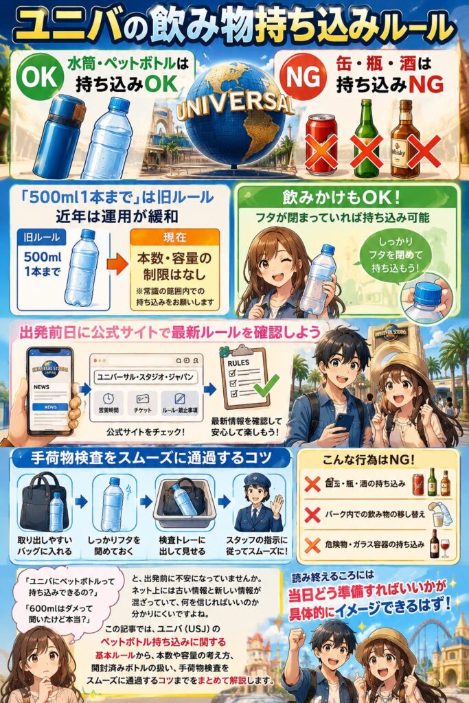 ユニバの飲み物持ち込みガイド