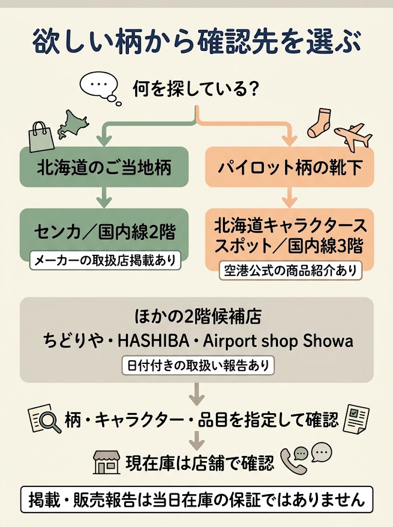欲しい柄から確認先を選ぶ