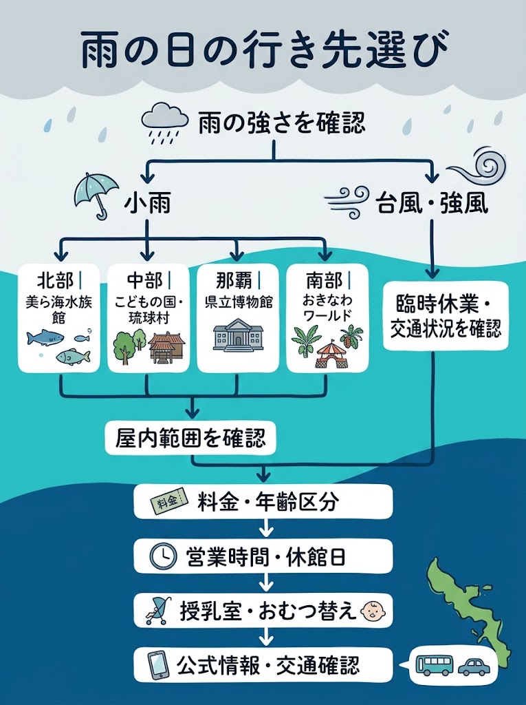 雨の日の行き先選び